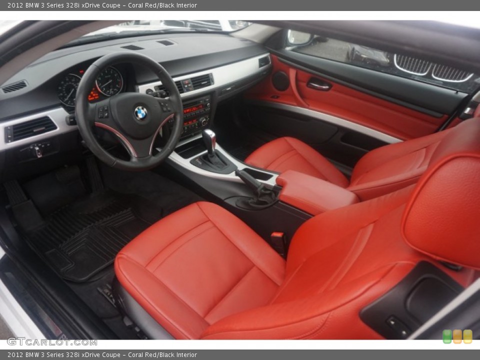 Coral Red/Black Interior Photo for the 2012 BMW 3 Series 328i xDrive Coupe #103392084