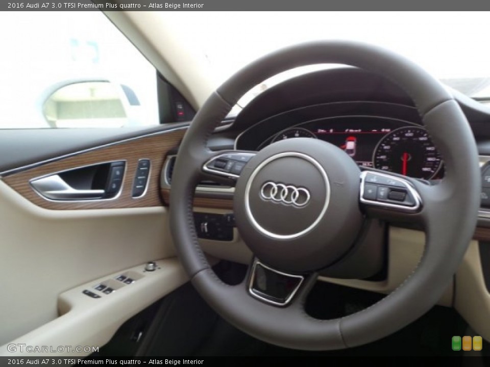 Atlas Beige Interior Steering Wheel for the 2016 Audi A7 3.0 TFSI Premium Plus quattro #103411045