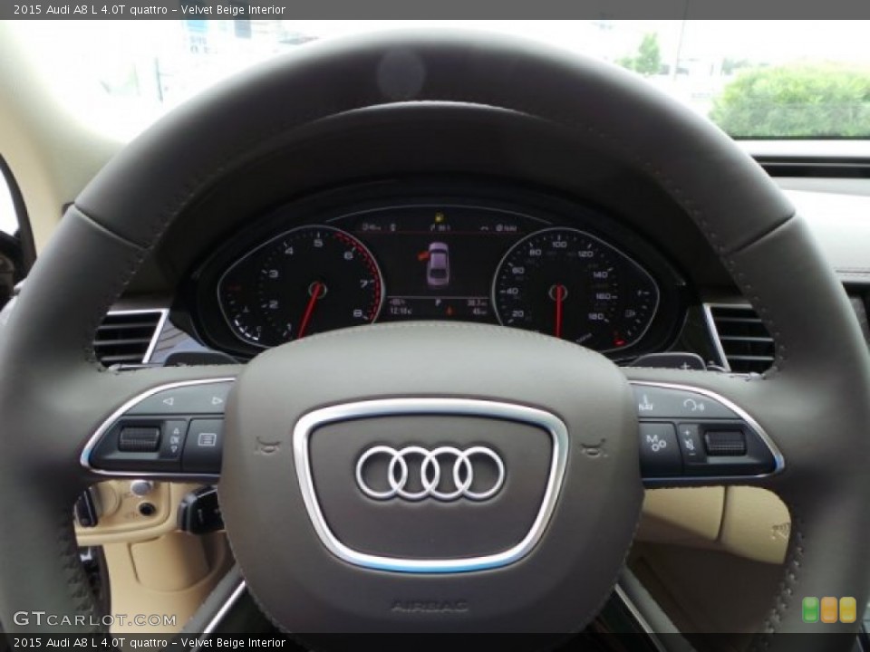 Velvet Beige Interior Steering Wheel for the 2015 Audi A8 L 4.0T quattro #103412296