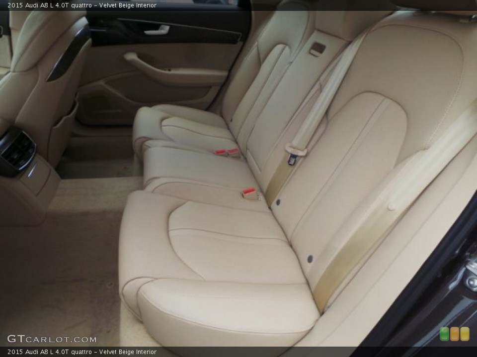 Velvet Beige Interior Rear Seat for the 2015 Audi A8 L 4.0T quattro #103412338