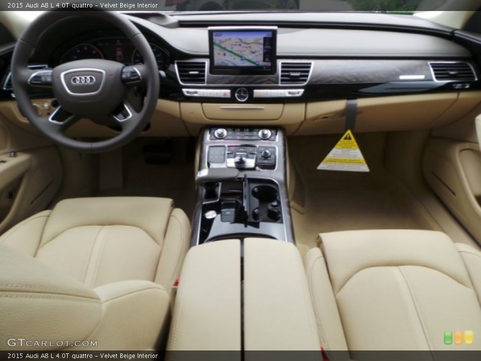 Velvet Beige Interior Dashboard for the 2015 Audi A8 L 4.0T quattro #103412359