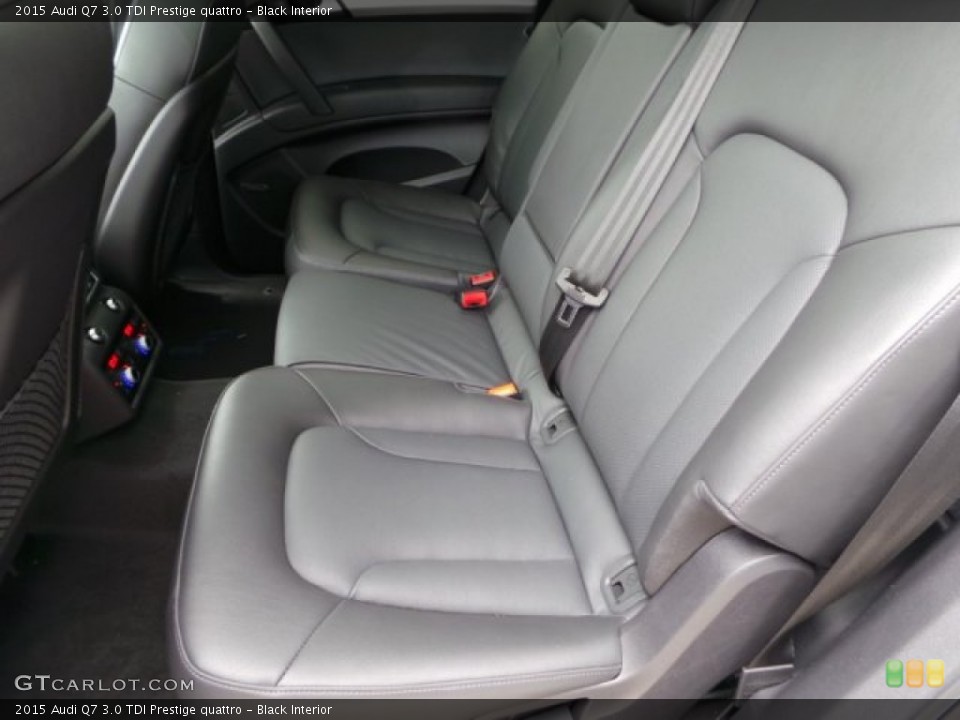 Black Interior Rear Seat for the 2015 Audi Q7 3.0 TDI Prestige quattro #103414474