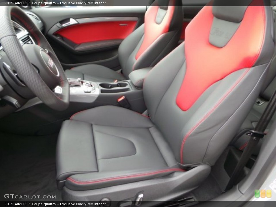 Exclusive Black/Red Interior Front Seat for the 2015 Audi RS 5 Coupe quattro #103416247
