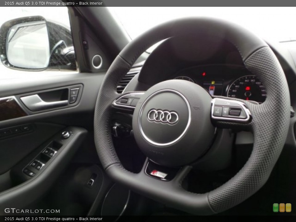 Black Interior Steering Wheel for the 2015 Audi Q5 3.0 TDI Prestige quattro #103417071