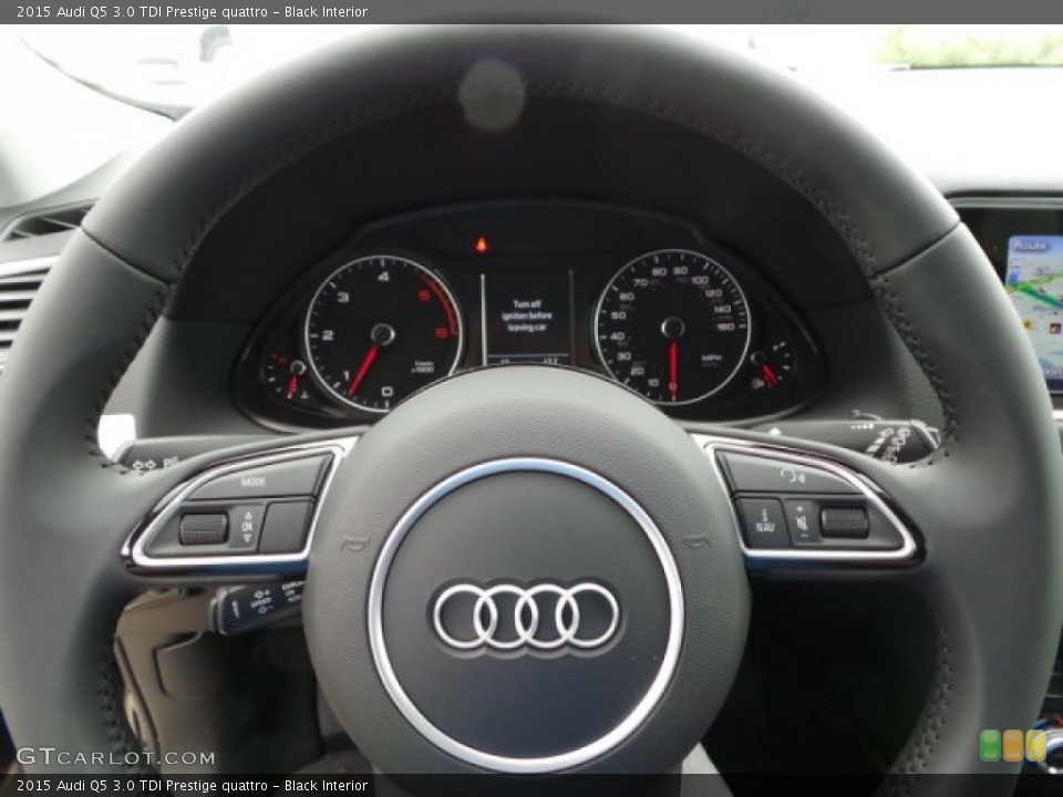 Black Interior Steering Wheel for the 2015 Audi Q5 3.0 TDI Prestige quattro #103418965