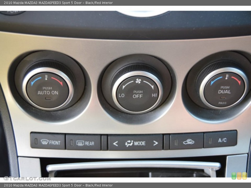 Black/Red Interior Controls for the 2010 Mazda MAZDA3 MAZDASPEED3 Sport 5 Door #103424254