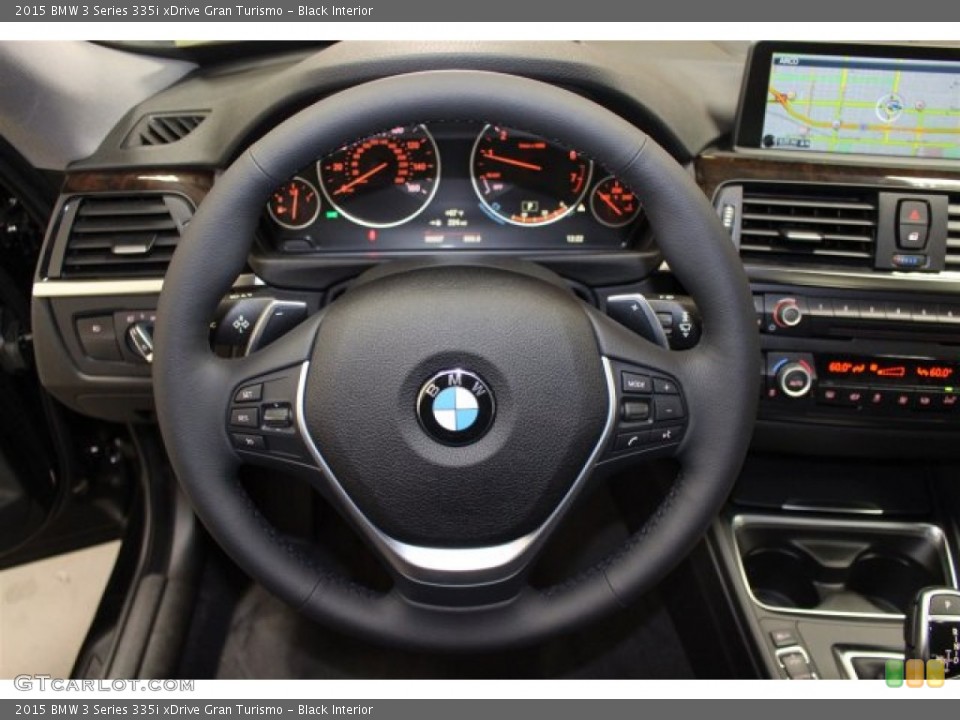 Black Interior Steering Wheel for the 2015 BMW 3 Series 335i xDrive Gran Turismo #103428154