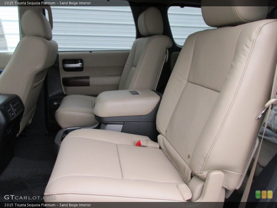 Sand Beige Interior Rear Seat for the 2015 Toyota Sequoia Platinum #103430341