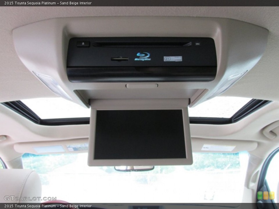 Sand Beige Interior Entertainment System for the 2015 Toyota Sequoia Platinum #103430431