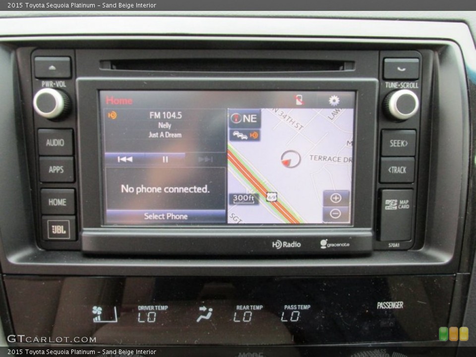 Sand Beige Interior Navigation for the 2015 Toyota Sequoia Platinum #103430503