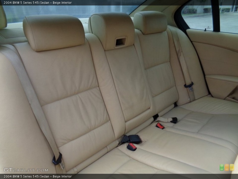 Beige Interior Rear Seat for the 2004 BMW 5 Series 545i Sedan #103438710