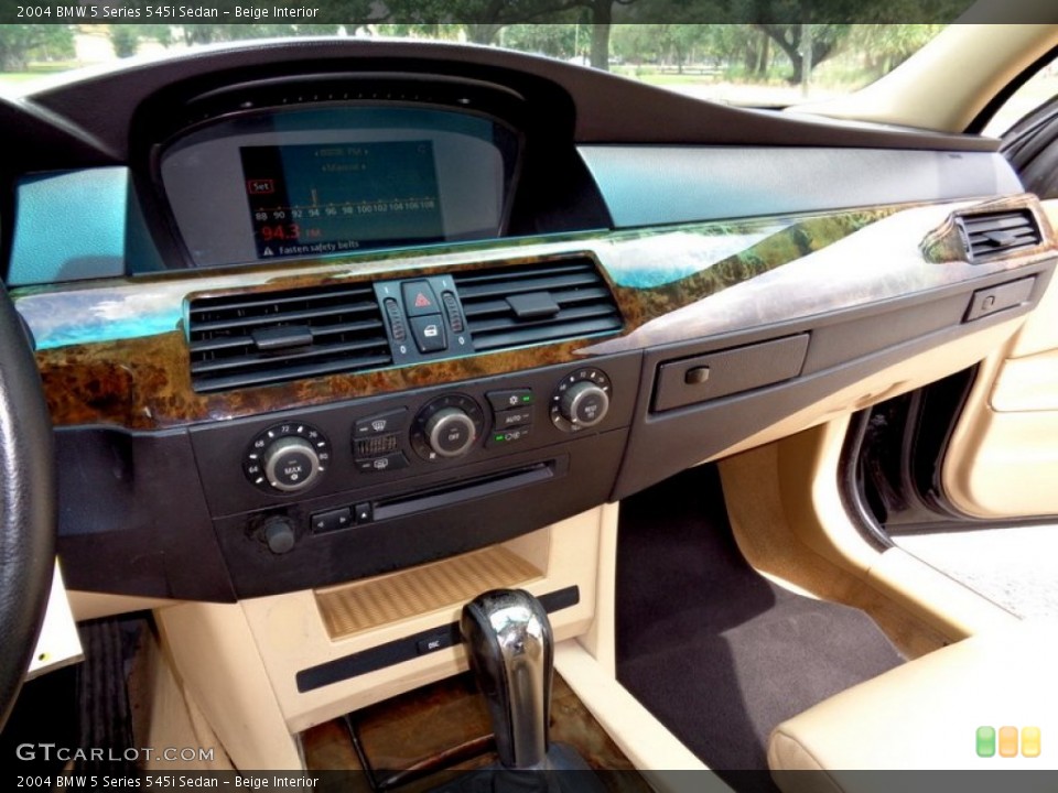 Beige Interior Dashboard for the 2004 BMW 5 Series 545i Sedan #103438755