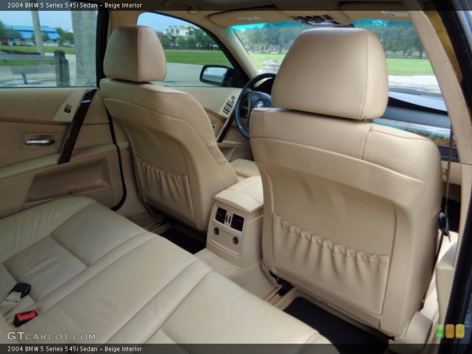 Beige Interior Rear Seat for the 2004 BMW 5 Series 545i Sedan #103438830