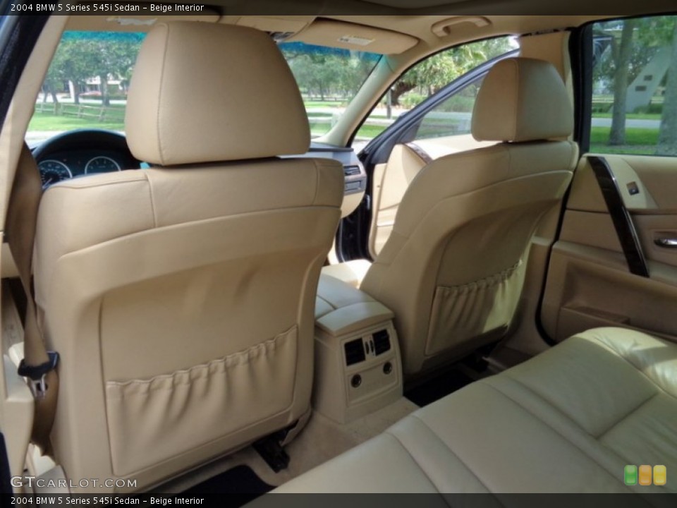 Beige Interior Rear Seat for the 2004 BMW 5 Series 545i Sedan #103438974