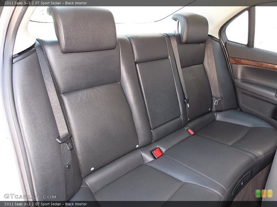 Black Interior Rear Seat for the 2011 Saab 9-3 2.0T Sport Sedan #103440588