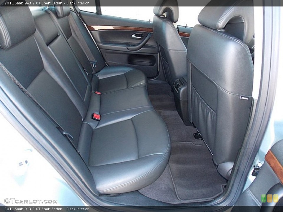 Black Interior Rear Seat for the 2011 Saab 9-3 2.0T Sport Sedan #103440618