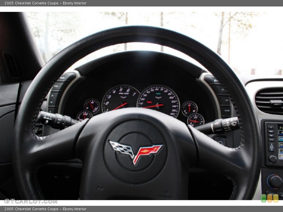 Ebony Interior Steering Wheel for the 2005 Chevrolet Corvette Coupe #103446920