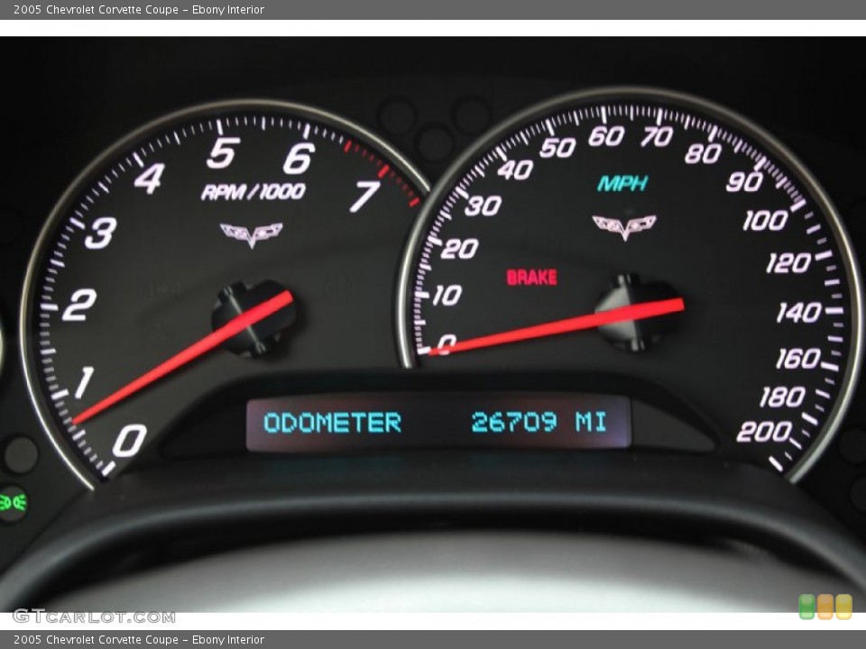 Ebony Interior Gauges for the 2005 Chevrolet Corvette Coupe #103446960