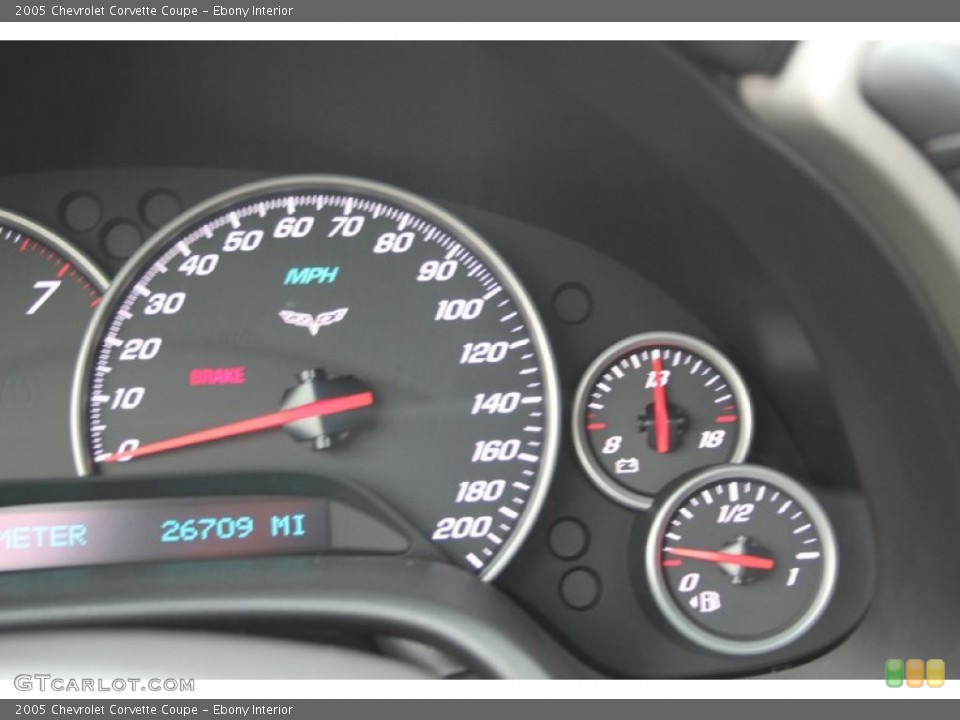 Ebony Interior Gauges for the 2005 Chevrolet Corvette Coupe #103447005