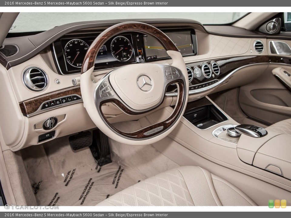 Silk Beige/Espresso Brown Interior Photo for the 2016 Mercedes-Benz S Mercedes-Maybach S600 Sedan #103452405