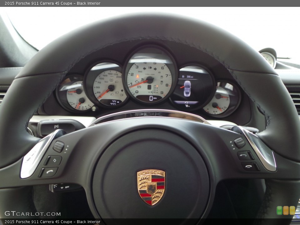 Black Interior Steering Wheel for the 2015 Porsche 911 Carrera 4S Coupe #103453353