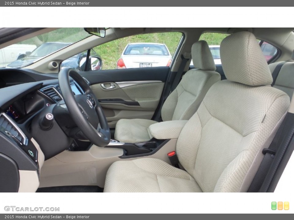 Beige Interior Front Seat for the 2015 Honda Civic Hybrid Sedan #103461471