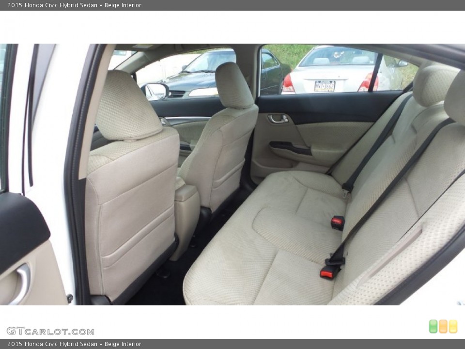 Beige Interior Rear Seat for the 2015 Honda Civic Hybrid Sedan #103461492