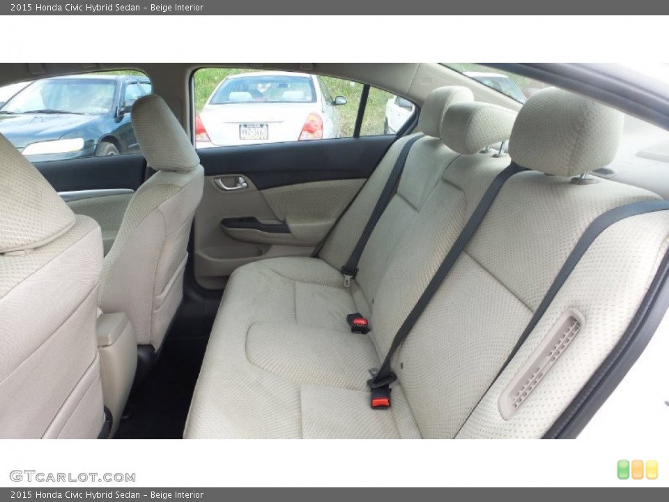 Beige Interior Rear Seat for the 2015 Honda Civic Hybrid Sedan #103461513
