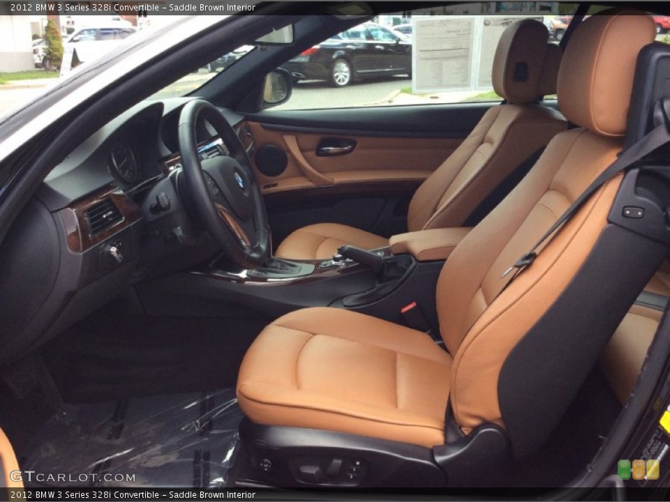 Saddle Brown Interior Front Seat for the 2012 BMW 3 Series 328i Convertible #103462695