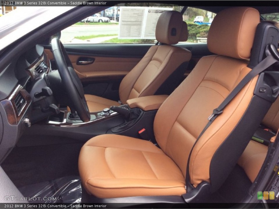 Saddle Brown Interior Front Seat for the 2012 BMW 3 Series 328i Convertible #103462719