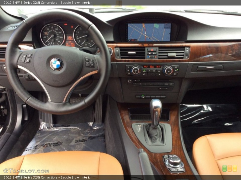 Saddle Brown Interior Dashboard for the 2012 BMW 3 Series 328i Convertible #103462745