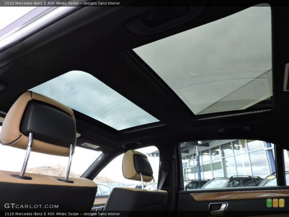 designo Sand Interior Sunroof for the 2016 Mercedes-Benz E 400 4Matic Sedan #103467669