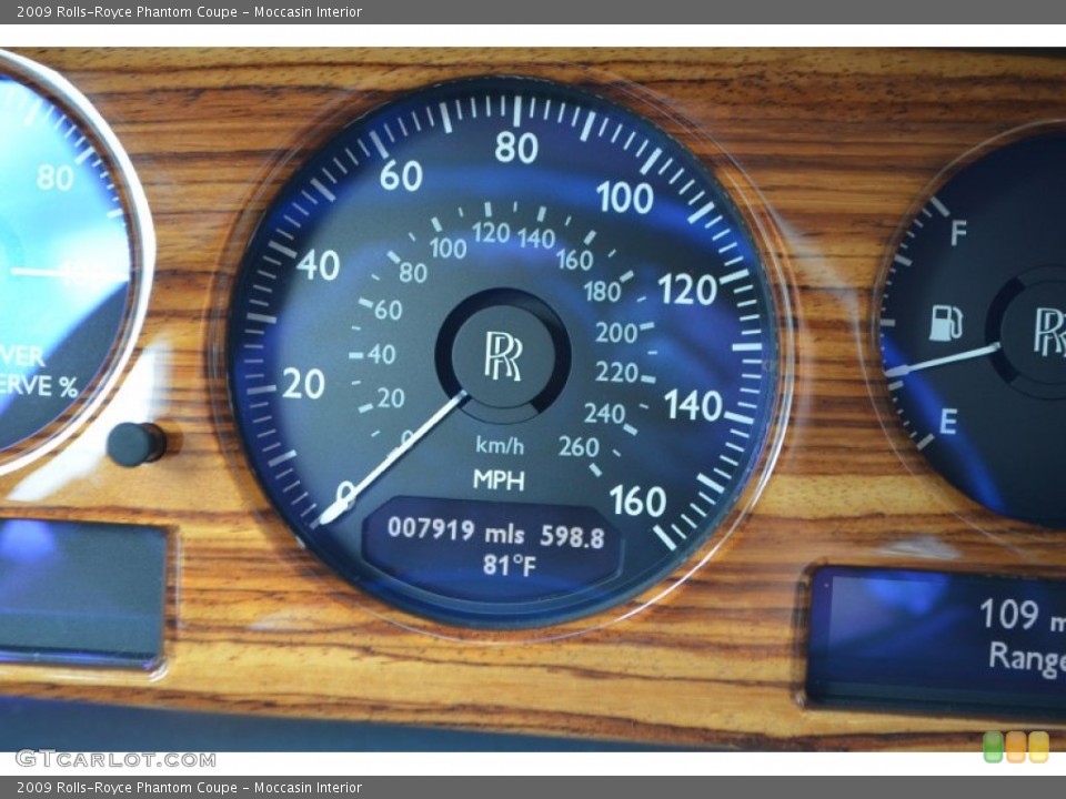 Moccasin Interior Gauges for the 2009 Rolls-Royce Phantom Coupe #103467807