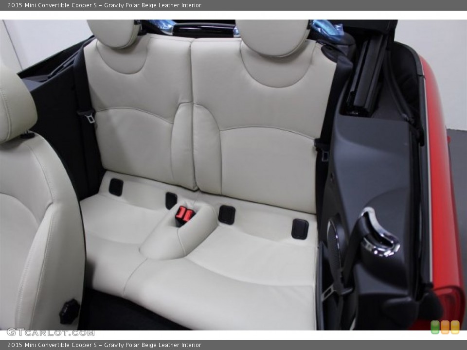 Gravity Polar Beige Leather Interior Rear Seat for the 2015 Mini Convertible Cooper S #103472346