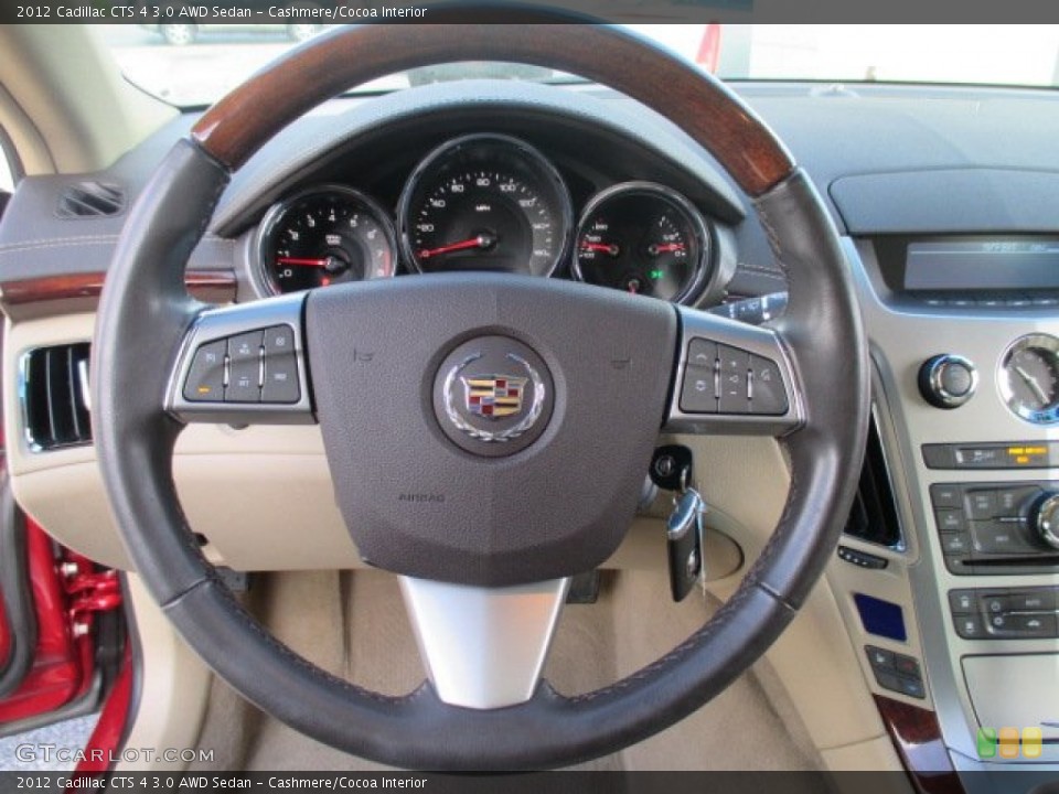 Cashmere/Cocoa Interior Steering Wheel for the 2012 Cadillac CTS 4 3.0 AWD Sedan #103491452