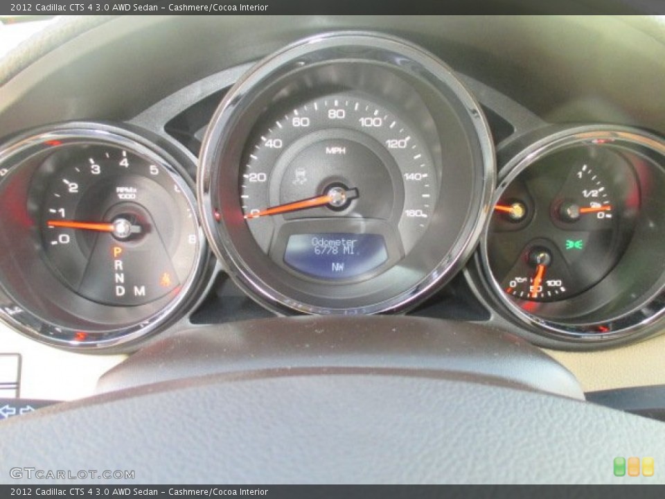 Cashmere/Cocoa Interior Gauges for the 2012 Cadillac CTS 4 3.0 AWD Sedan #103491473