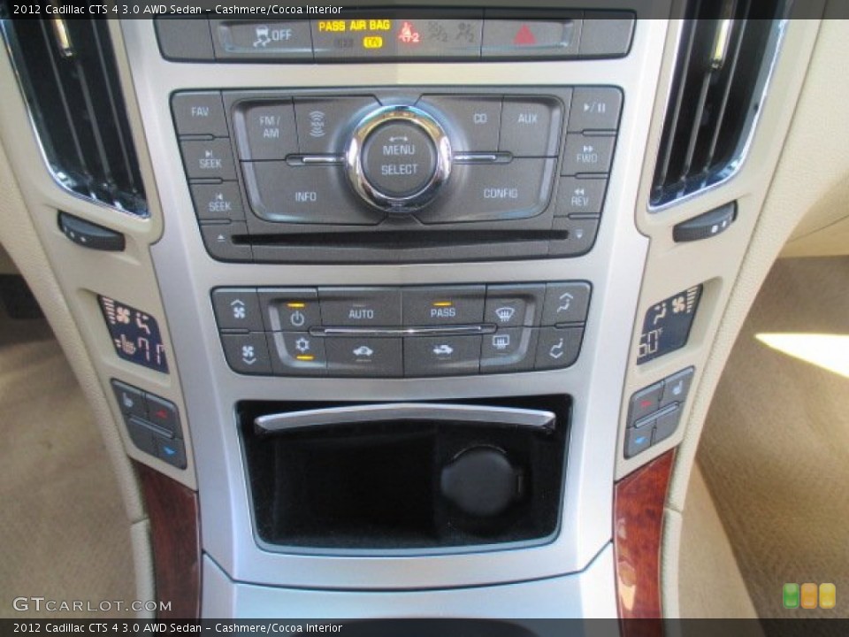 Cashmere/Cocoa Interior Controls for the 2012 Cadillac CTS 4 3.0 AWD Sedan #103491941