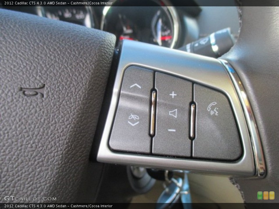 Cashmere/Cocoa Interior Controls for the 2012 Cadillac CTS 4 3.0 AWD Sedan #103492007