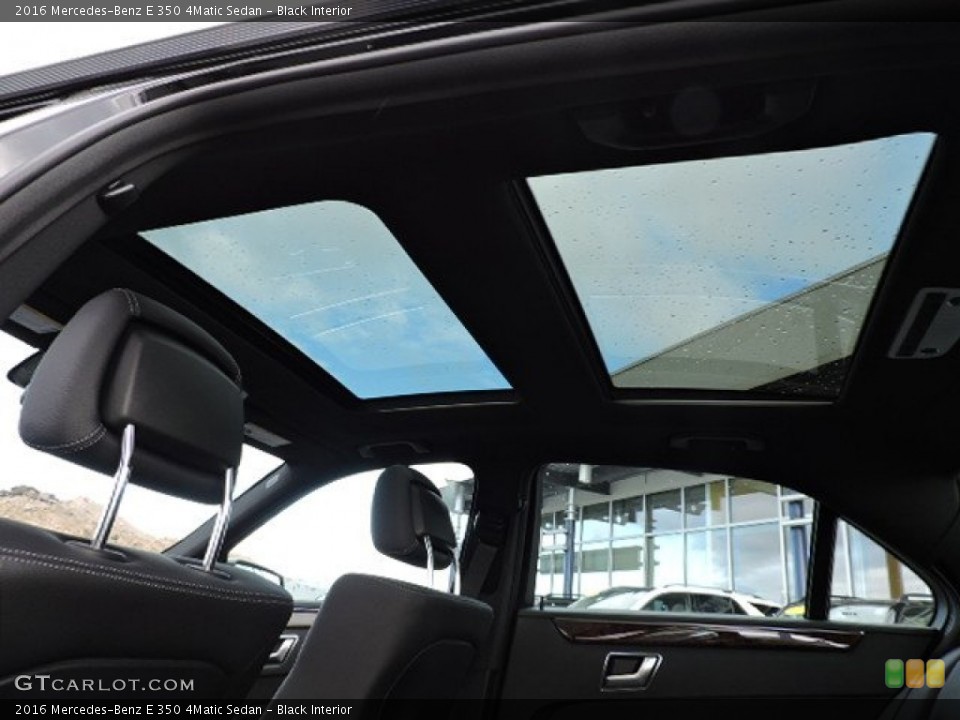 Black Interior Sunroof for the 2016 Mercedes-Benz E 350 4Matic Sedan #103492988