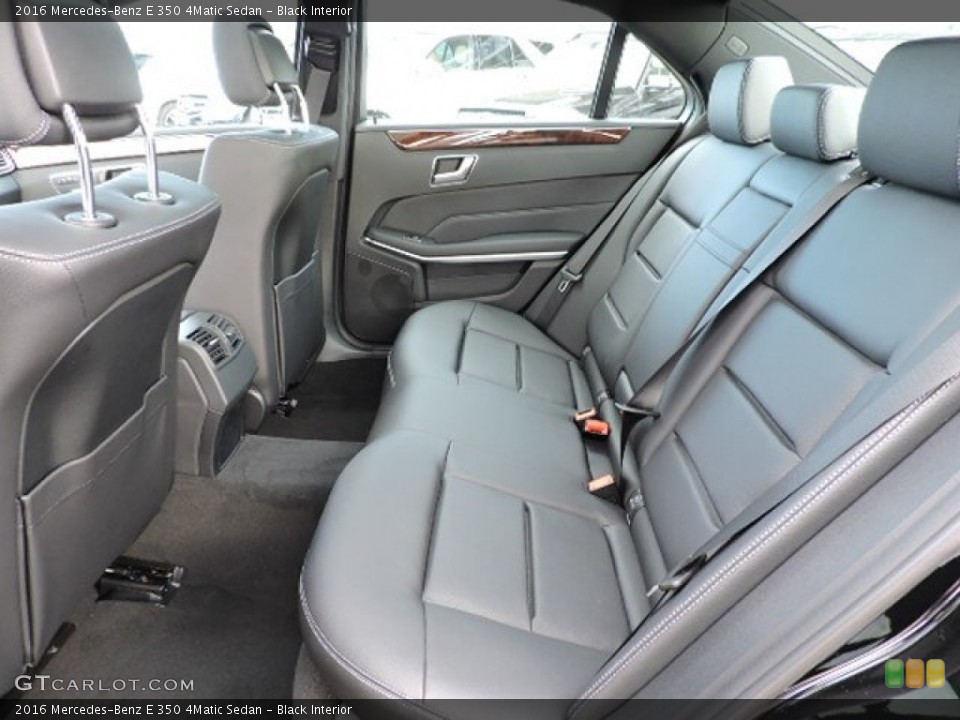 Black Interior Rear Seat for the 2016 Mercedes-Benz E 350 4Matic Sedan #103493033