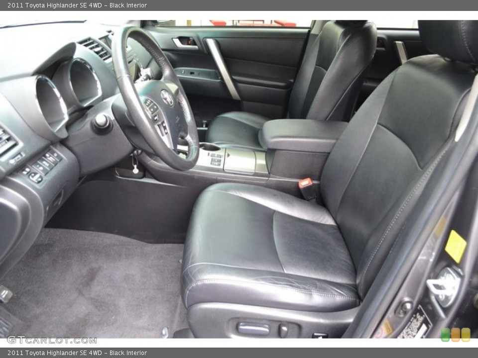 Black Interior Front Seat for the 2011 Toyota Highlander SE 4WD #103497113