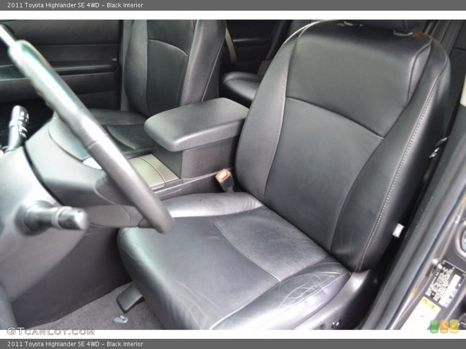 Black Interior Front Seat for the 2011 Toyota Highlander SE 4WD #103497137