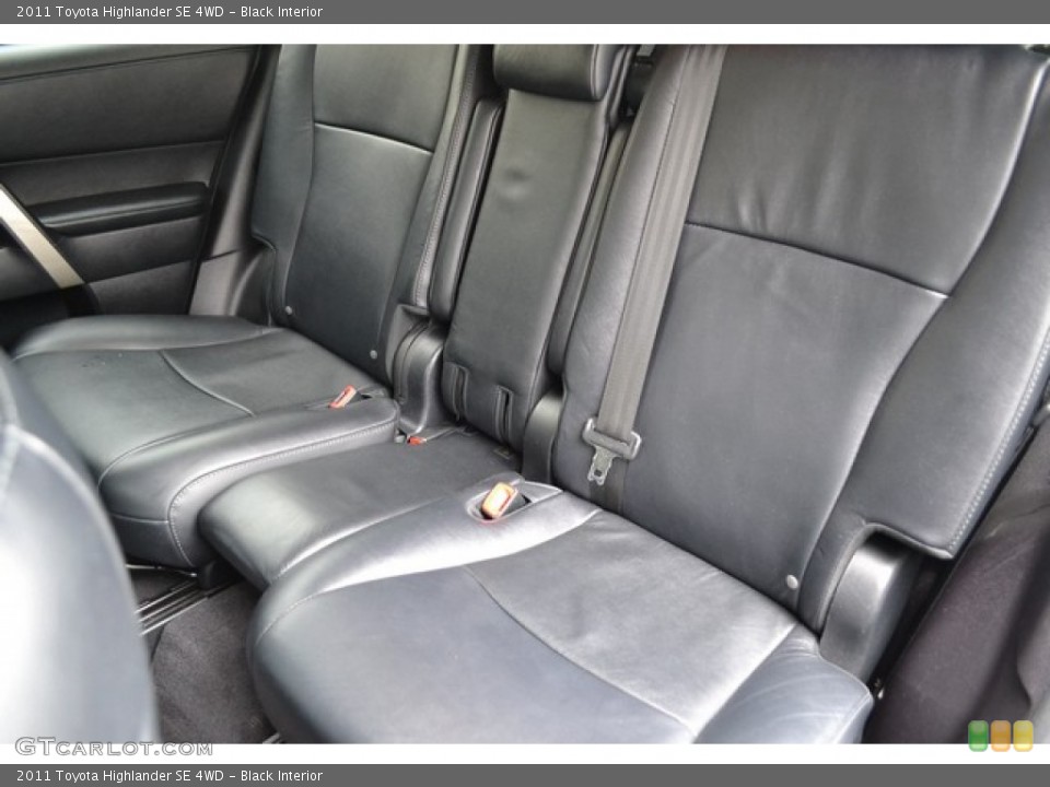 Black Interior Rear Seat for the 2011 Toyota Highlander SE 4WD #103497404