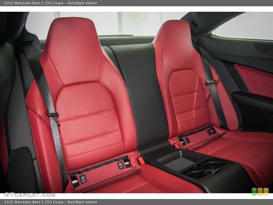 Red/Black Interior Rear Seat for the 2015 Mercedes-Benz C 250 Coupe #103502678