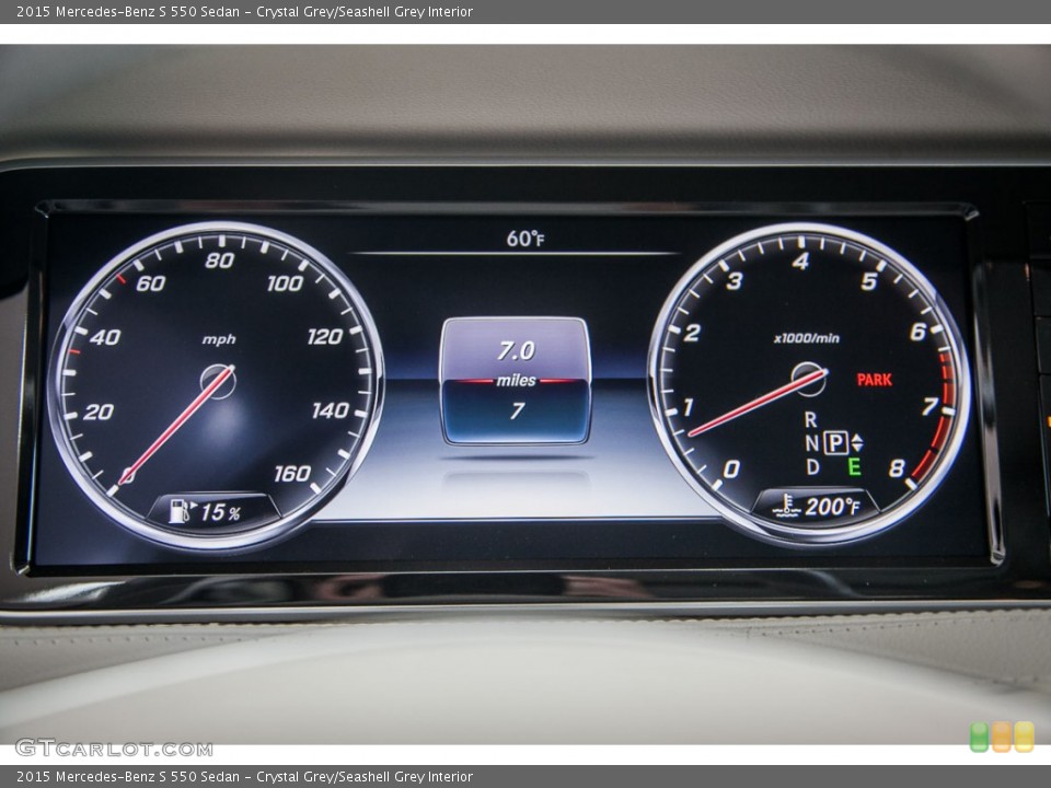 Crystal Grey/Seashell Grey Interior Gauges for the 2015 Mercedes-Benz S 550 Sedan #103503209