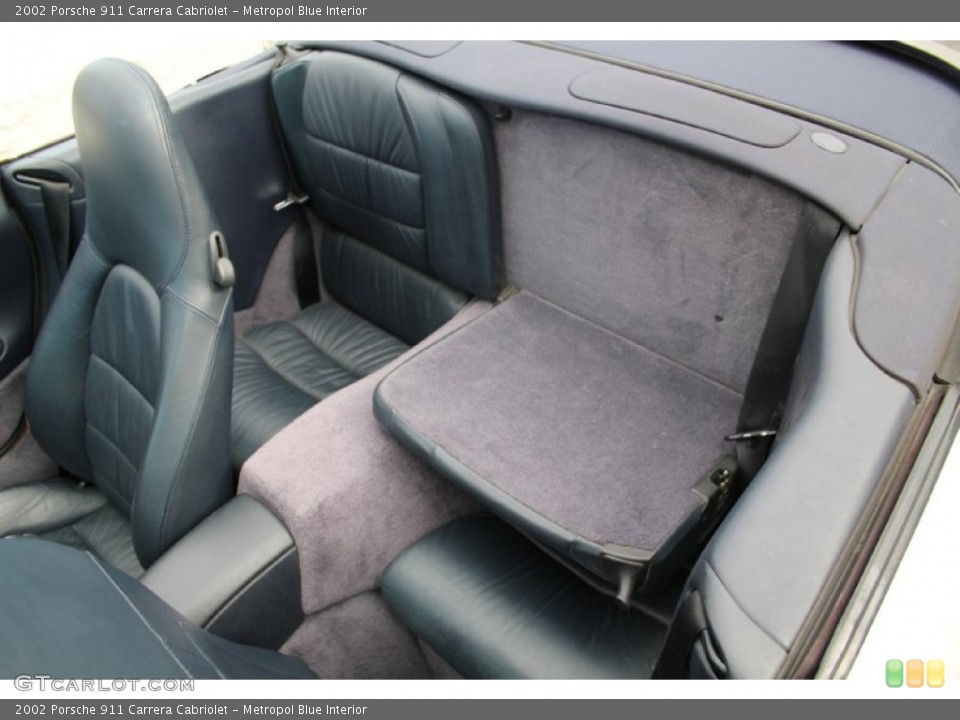 Metropol Blue Interior Rear Seat for the 2002 Porsche 911 Carrera Cabriolet #103503491