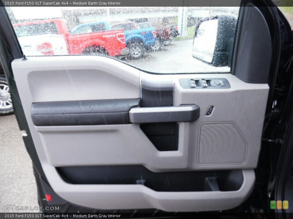 Medium Earth Gray Interior Door Panel for the 2015 Ford F150 XLT SuperCab 4x4 #103503494