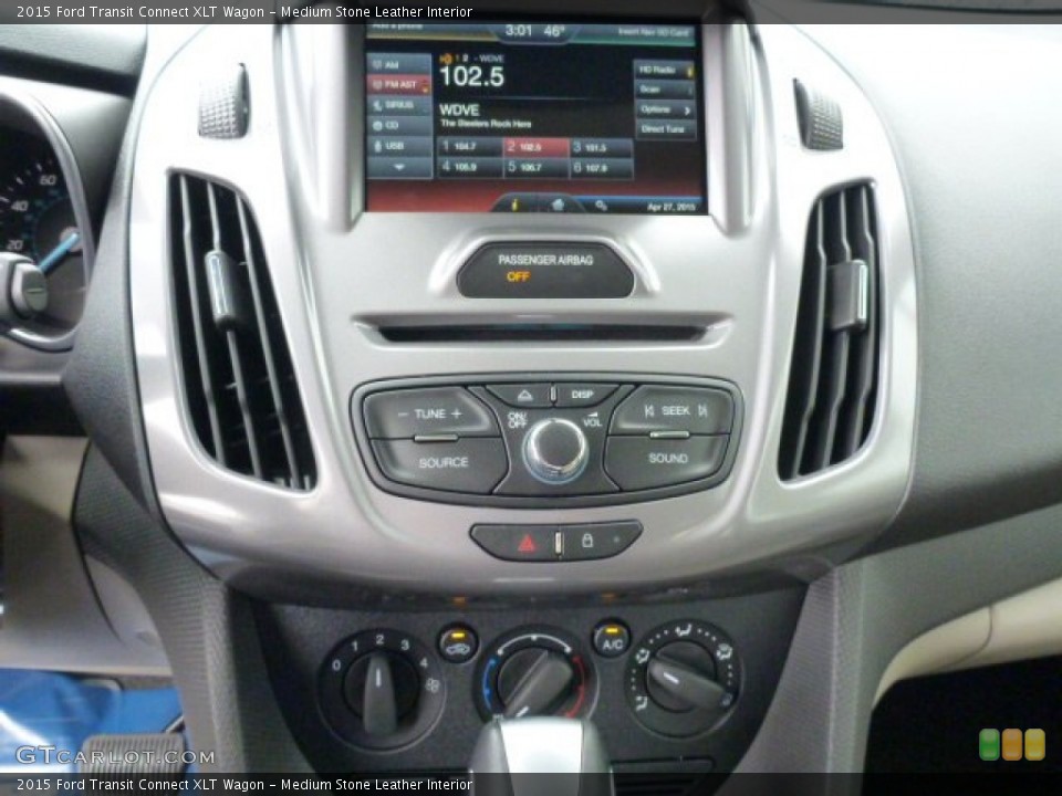 Medium Stone Leather Interior Controls for the 2015 Ford Transit Connect XLT Wagon #103504466