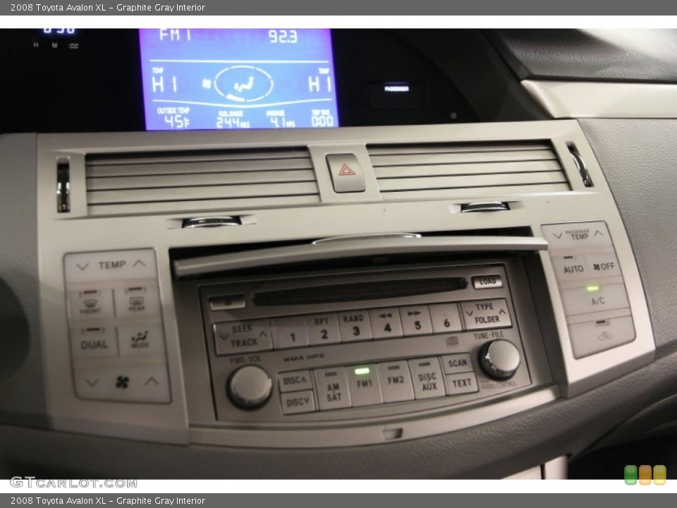 Graphite Gray Interior Controls for the 2008 Toyota Avalon XL #103506929