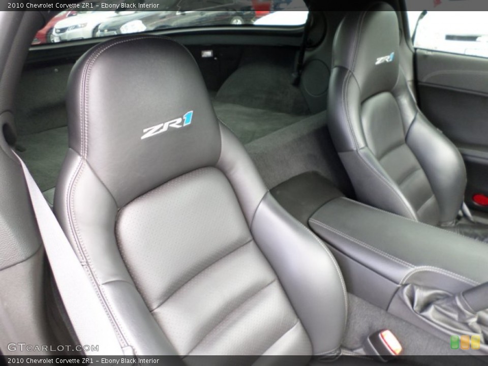 Ebony Black Interior Front Seat for the 2010 Chevrolet Corvette ZR1 #103523615